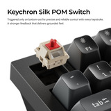 Keychron Q3 Ultra-M4 8K Wireless Custom Mechanical Keyboard Zwart, US lay-out (QWERTY), Keychron Silk POM Banana, 80% (TKL)	, RGB, Hot swap, 8K, 2.4 GHz | Bluetooth 5.2 | USB-C