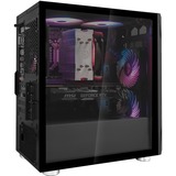 SilverStone SST-FAH1MB-G midi tower behuizing Zwart | 3x USB-A | Tempered Glass