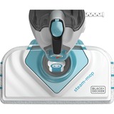 BLACK+DECKER 1600W Steam-mop BHSM1615DAM-QS stoomreiniger Wit/blauw, Incl. SteaMitt, deltavoet en 17 accessoires