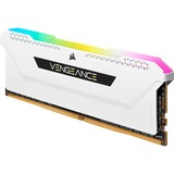 Corsair 32 GB DDR4-3600 Kit werkgeheugen Wit, CMH32GX4M2D3600C18W, Vengeance RGB PRO SL, XMP 2.0