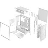 Fractal Design Meshify 3 TG Clear Tint midi tower behuizing Wit | 2x USB-A | 1x USB-C | Tempered Glass