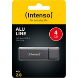 Intenso Alu Line 4 GB usb-stick Zwart