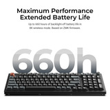 Keychron V5 Ultra 8K Wireless Custom Mechanical Keyboard Zwart, US lay-out (QWERTY), Keychron Silk POM Red, 96%, RGB, Hot swap, 2.4 GHz | Bluetooth 5.3 | USB-C