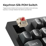 Keychron V5 Ultra 8K Wireless Custom Mechanical Keyboard, toetsenbord Zwart, US lay-out, Keychron Silk POM Red, 96%, RGB, Hot swap, 2.4 GHz / Bluetooth 5.3 / USB-C