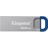 Kingston DataTraveler Kyson USB Flash Drive 128 GB usb-stick Zilver/blauw, USB-A 3.2 (5 Gbit/s)