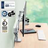 Leitz Ergo Ruimtebesparende Dubbele Monitorarm Grijs