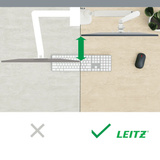 Leitz Ergo Ruimtebesparende Dubbele Monitorarm Grijs