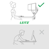 Leitz Ergo Ruimtebesparende Dubbele Monitorarm Grijs