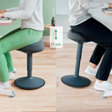 Leitz Ergo Wiebel Zitkruk met Gasveer (47 - 64 cm) stoel Donkergrijs