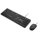 Lenovo 160 Wired Combo, desktopset Zwart, US lay-out, USB-A, 1.600 dpi