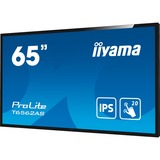 iiyama ProLite T6562AS-B1 65" 4K Ultra HD Public Display Zwart, 4K UHD, HDMI, USB, Touch, LAN