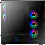 ARCTIC Xtender (Black) midi tower behuizing Zwart (mat) | 2x USB-A | 1x USB-C | RGB | Tempered Glass