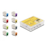 DeLOCK Keystone Module RJ45 Jack naar LSA Cat 6a toolfree, 8 stuks Meerkleurig