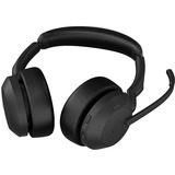 Jabra JBR Evolve2 55 MS Stereo Link380c on-ear headset Zwart