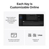 Keychron Q11 Ultra 8K Wireless Custom Mechanical Keyboard Zwart, US lay-out (QWERTY), Keychron Silk POM Banana, 100%, RGB leds, KSA double-shot PBT, hot swap, 2.4GHz | Bluetooth 5.2 | USB-C