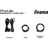 iiyama G-Master Gold Phoenix GB2591HSU-B1 24.5" gaming monitor Zwart (mat), 320 Hz, HDMI, DisplayPort, USB, Audio