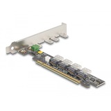 DeLOCK PCI Express x16 Card to 4 x internal SFF-8654 4i NVMe netwerkadapter 