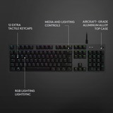 Logitech G512 CARBON LIGHTSYNC RGB Mechanical Gaming Keyboard Zwart, US-International, GX Brown, RGB leds