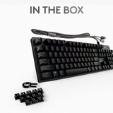 Logitech G512 CARBON LIGHTSYNC RGB Mechanical Gaming Keyboard Zwart, US-International, GX Brown, RGB leds