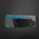 Logitech G512 CARBON LIGHTSYNC RGB Mechanical Gaming Keyboard Zwart, US-International, GX Brown, RGB leds