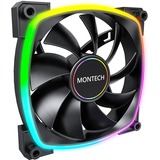 Montech AX140 fan PWM RGB case fan Zwart, 140 x 140 x 25 mm