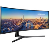 SAMSUNG LC49J890DKRXEN 49" Curved Gaming Monitor Zwart, HDMI, DisplayPort, 3x USB-A 3.2 (5 Gbit/s), USB-B 3.0, 2x USB-C, 144 Hz
