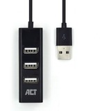 ACT Connectivity USB Hub mini 4 port usb-hub Zwart