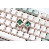 Ducky One 3 Matcha TKL mechanisch toetsenbord Crème, US lay-out (QWERTY), Cherry MX Brown, 80% (TKL)	, PBT Double Shot, hot swap