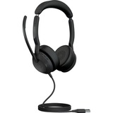 Jabra JBR Evolve2 50 USB-A UC Stereo on-ear headset Zwart