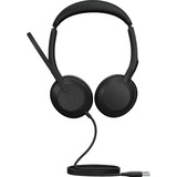Jabra JBR Evolve2 50 USB-A UC Stereo on-ear headset Zwart