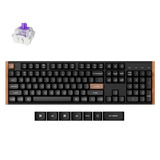 Keychron K10 HE-F1, toetsenbord Zwart/houtkleur, US lay-out, Gateron Double-Rail Magnetic Nebula, RGB leds, OSA Double-shot PBT, hot swap, USB-C | 2.4 GHz | Bluetooth 5.1