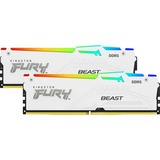 Kingston FURY 64 GB DDR5-5600 Kit werkgeheugen Wit, KF556C36BWEAK2-64, Beast RGB, EXPO, XMP