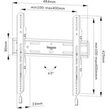 Neomounts Select WL30S-850BL14 vlakke wandsteun bevestiging Zwart