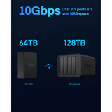 TerraMaster F8 SSD Plus nas Zwart, 1x 10GbE, HDMI, USB