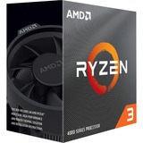 AMD Ryzen 3 4100, 3,8 GHz (4,0 GHz Turbo Boost) socket AM4 processor Unlocked, Wraith Stealth, Boxed, Boxed