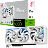 ASUS ROG Astral GeForce RTX 5080 OC WHITE grafische kaart Wit, 3x DisplayPort, 2x HDMI 2.1, DLSS 4