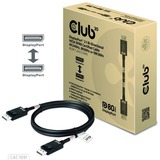 Club 3D Displayport 2.1 VESA DP80 gecertificeerde kabel male-male Zwart, 1,2 meter, 4K 240Hz, 8K 60Hz, 80Gbps