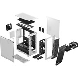 Fractal Design Meshify 2 Compact Clear Tempered Glass midi tower behuizing Wit/zwart | 2x USB-A | 1x USB-C | Tempered Glass
