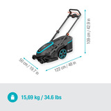 GARDENA Grasmaaier PowerMax Duo 46/36V Zwart/grijs, Accu en lader niet inbegrepen