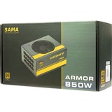 Inter-Tech SAMA FTX-850-B ARMOR modulaire 850 watt voeding  Zwart, 4x PCIe, 4x PCIe, Kabelmanagement