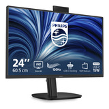 Philips 24B2U3301H/00 23.8" monitor Zwart, HDMI, DisplayPort, USB-C, LAN, Audio, webcam, 120 Hz