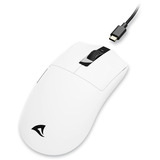 Sharkoon FIREGLIDER One gaming muis Wit, 400 - 12.000 DPI, 2.4 GHz / USB