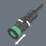 Wera 881/4/1 SB Afstandshouder met variabele schroefdiepte instelling, 1/4" x 95 mm bit Zwart/groen