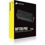 Corsair MP700 PRO met luchtkoeler 1 TB SSD PCIe Gen5 x4 NVMe 2.0, M.2 2280, 3D TLC NAND