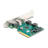 DeLOCK PCI Express x4 Card to 1 x external USB 10 Gbps Type-C female + 1 x external USB 10 Gbps Type-A female usb-controller 