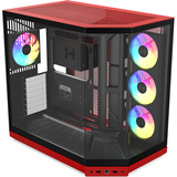 HYTE Y50 RGB Black Cherry midi tower behuizing Rood | 2x USB-A | 1x USB-C | RGB | Tempered Glass