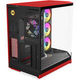 HYTE Y50 RGB Black Cherry midi tower behuizing Rood | 2x USB-A | 1x USB-C | RGB | Tempered Glass