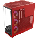 HYTE Y50 RGB Black Cherry midi tower behuizing Rood | 2x USB-A | 1x USB-C | RGB | Tempered Glass