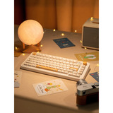 Iqunix ZX75 Sunset Ponder Wireless Mechanical Keyboard Lichtgeel, US lay-out (QWERTY), Gateron Red, 75%, RGB leds, Hot-swappable, Double-shot PBT, 2.4GHz | Bluetooth 5.1 | USB-C
