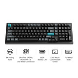 Keychron Q5 Ultra-M3 8K Wireless Custom Mechanical Keyboard Zwart, US lay-out (QWERTY), Keychron Silk POM Banana, 96%, RGB, Hot swap, 8K, 2.4 GHz | Bluetooth 5.2 | USB-C